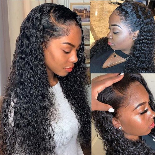 Water Wave 4x4 5x5 6x6 7x7 Transparent Closure Wig | Human Hair Wig | Lace Front